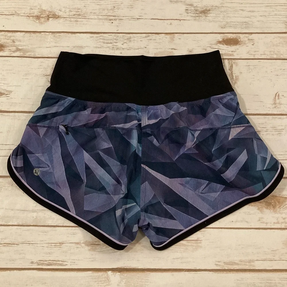 LULULEMON DROP IT LOW SHORT PRETTY PRISM MULTI BLACK LILAC SIZE 6 - Picture 8 of 13